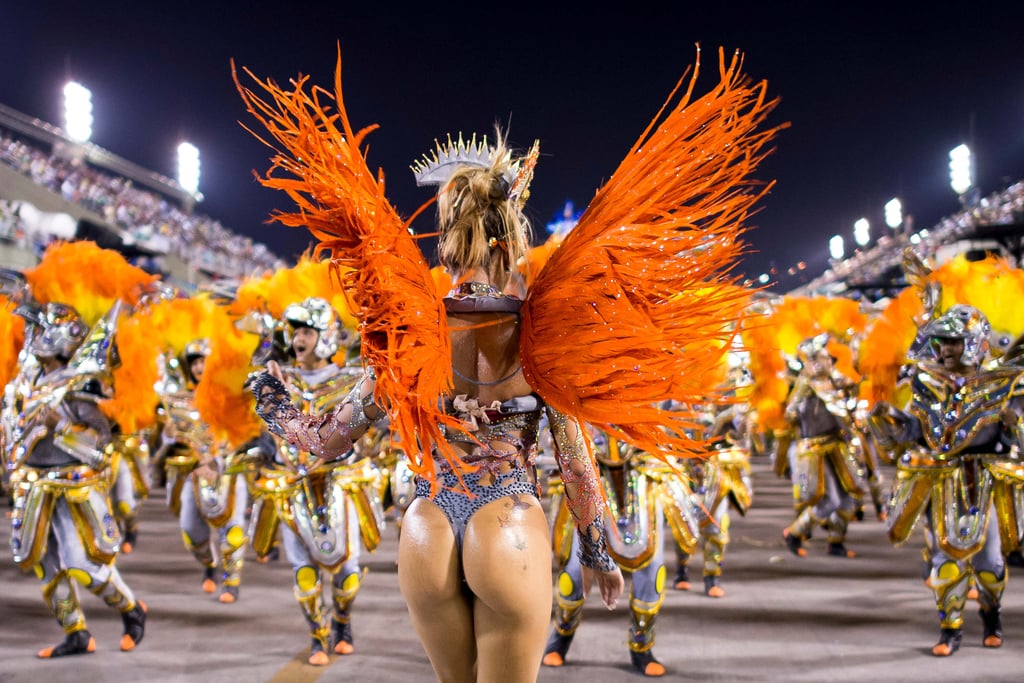 In Rio, a samba dancer showed some signature skin.