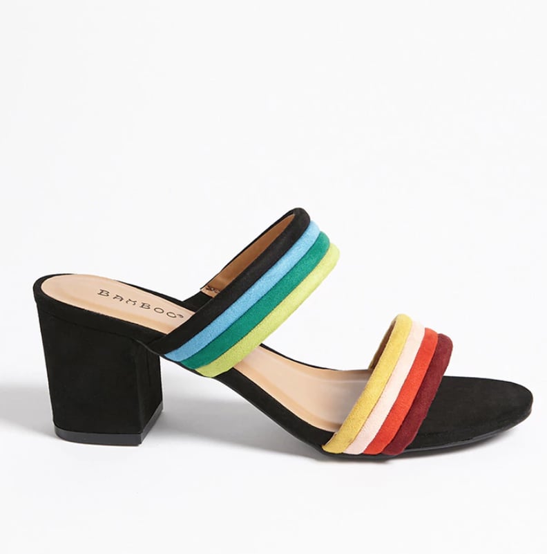 Forever 21 Double-Strap Striped Mules