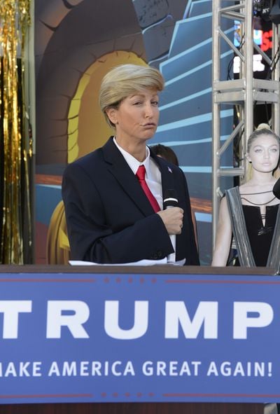 Lara Spencer as Donald Trump