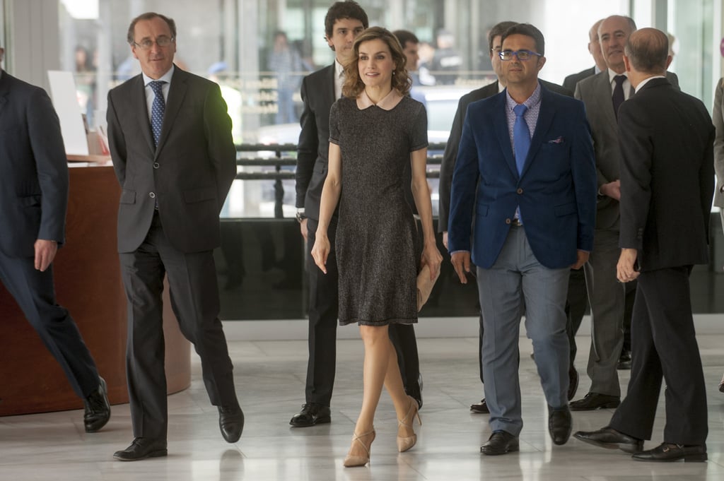 Queen Letizia's Peter Pan Collar Dress April 2016