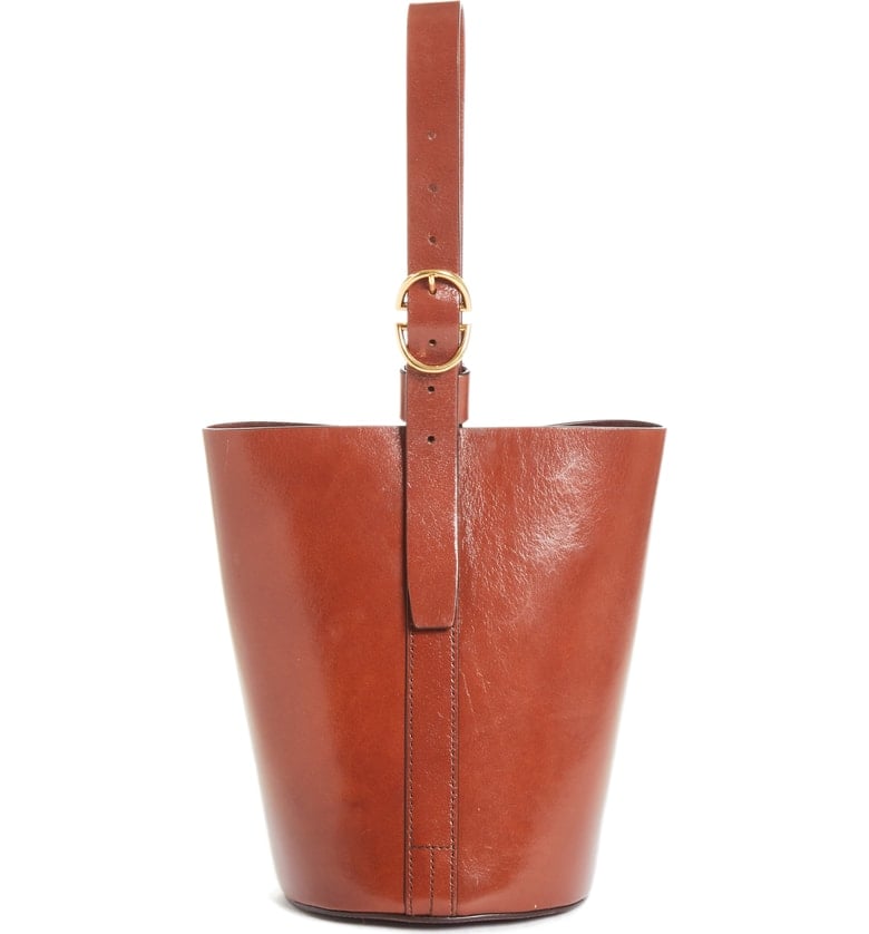 Trademark Small Leather Bucket Bag