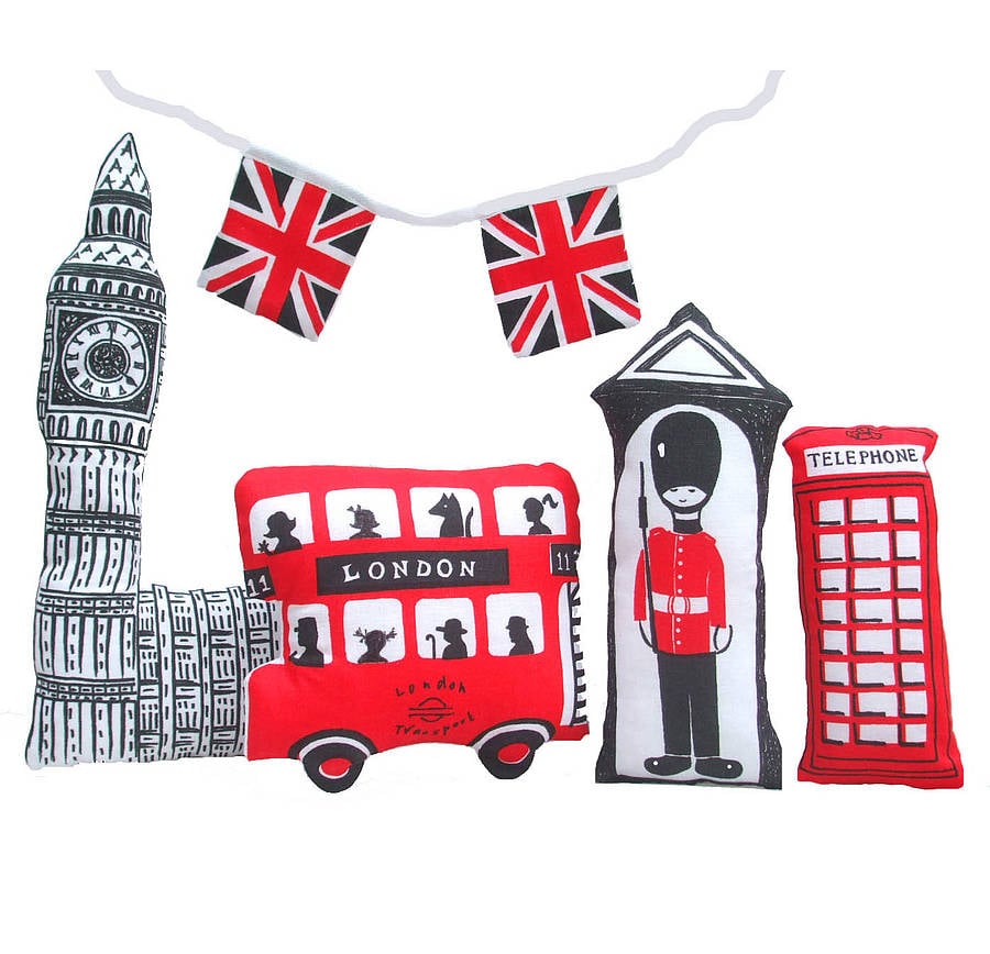 For craft seamstresses, there's Sewgirl's sweet Make a Little London kit ($17), a sheet of fabric printed with London attractions that can be cut and sewn into little pillows.