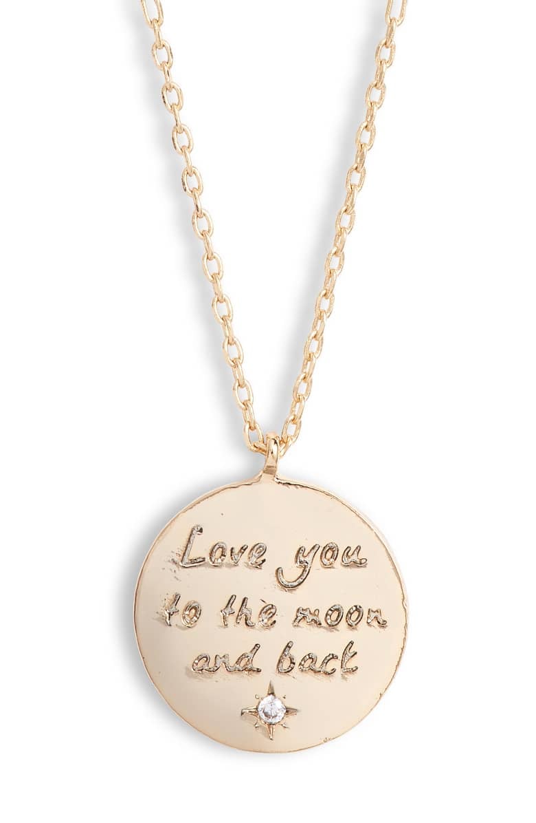 A Sweet Necklace: Estella Bartlett Love You to the Moon and Back Pendant Necklace