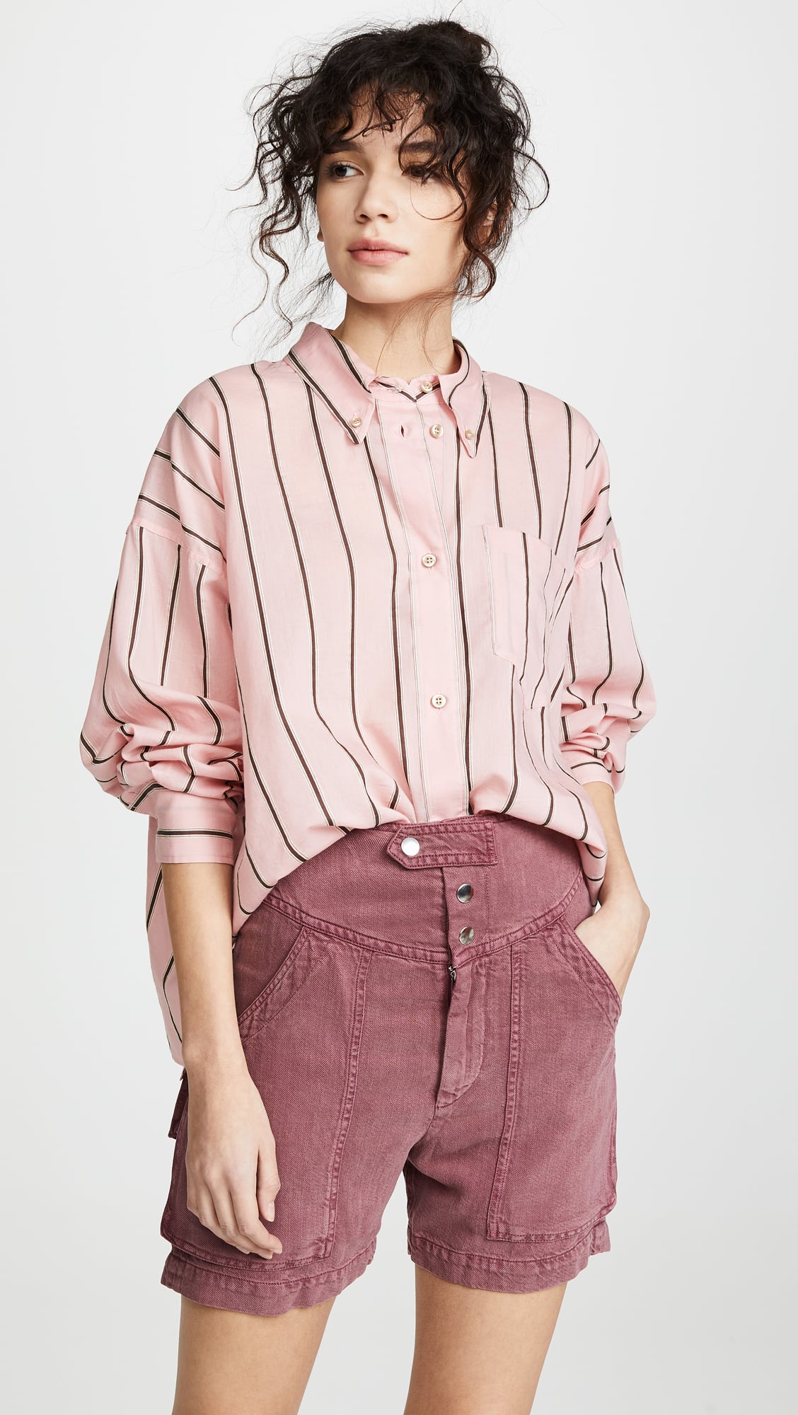 Isabel Marant Etoile Button Down Shirt | The 8 Biggest Street Style Trends Now, According to an Industry Insider | POPSUGAR Fashion 13