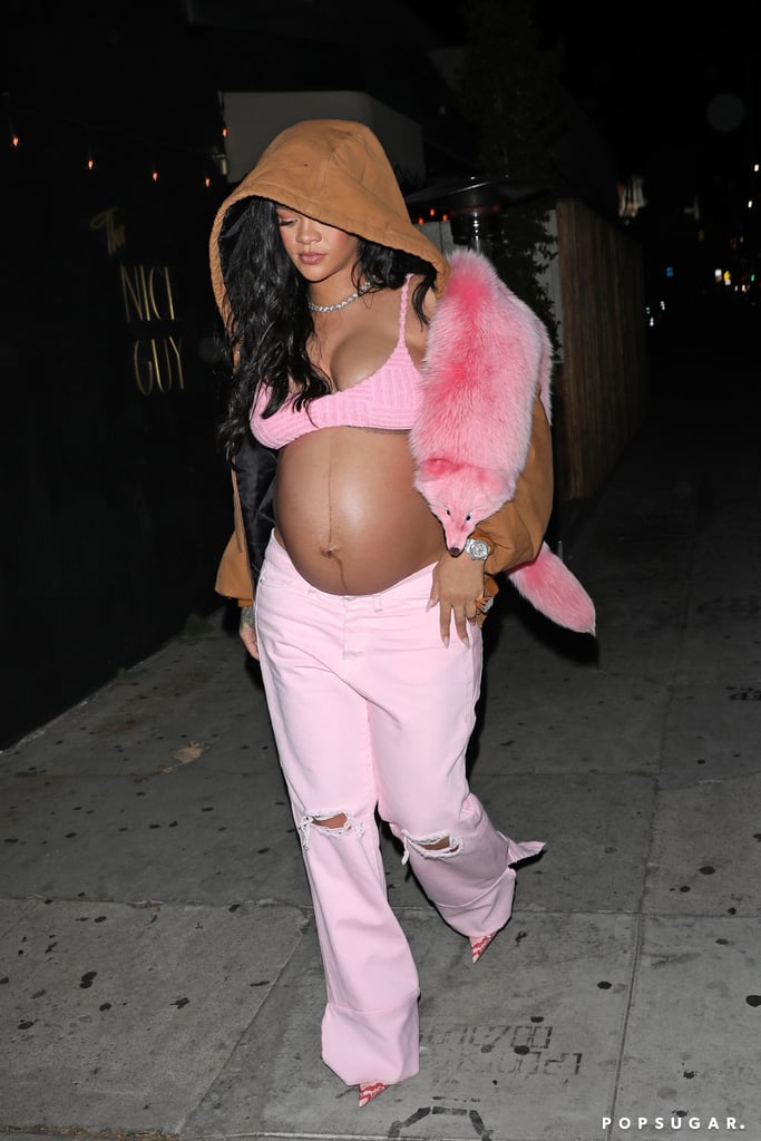 Rihanna's Pink Bra With Matching Jeans in Los Angeles