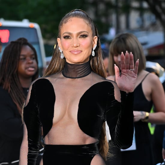 J Lo Wears Sheer, Crystal-Embellished Bodysuit Onstage