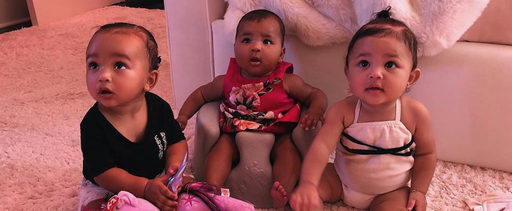 Kim Kardashian's Photo of the Kardashian-Jenner "Triplets" Is a Whole New Level of Cute
