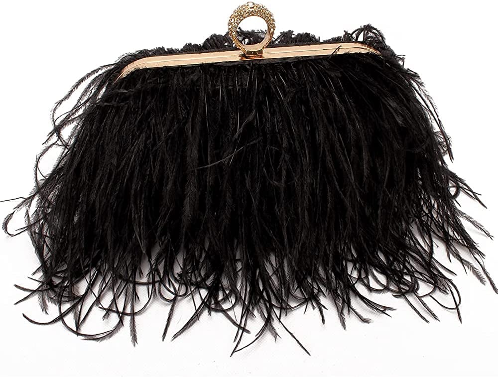 An Ostrich-Feather Handbag