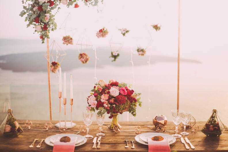 Pink and Red Tablescape Zoom Background