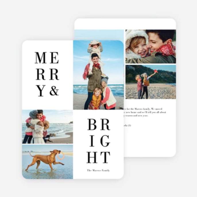 Merry and Bright Card from Paper Culture ($2-$3 per card)