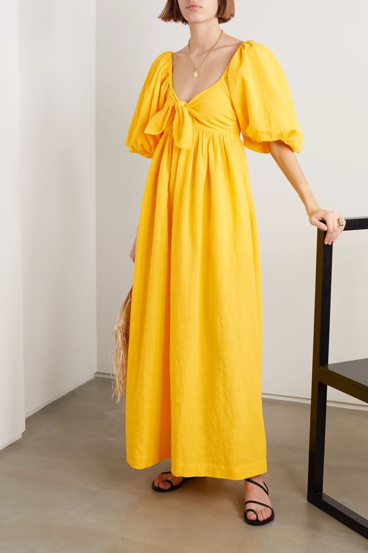 Mara Hoffman Net Sustain Violet Organic Cotton And Organic Linen Blend Maxi Dress Marsai