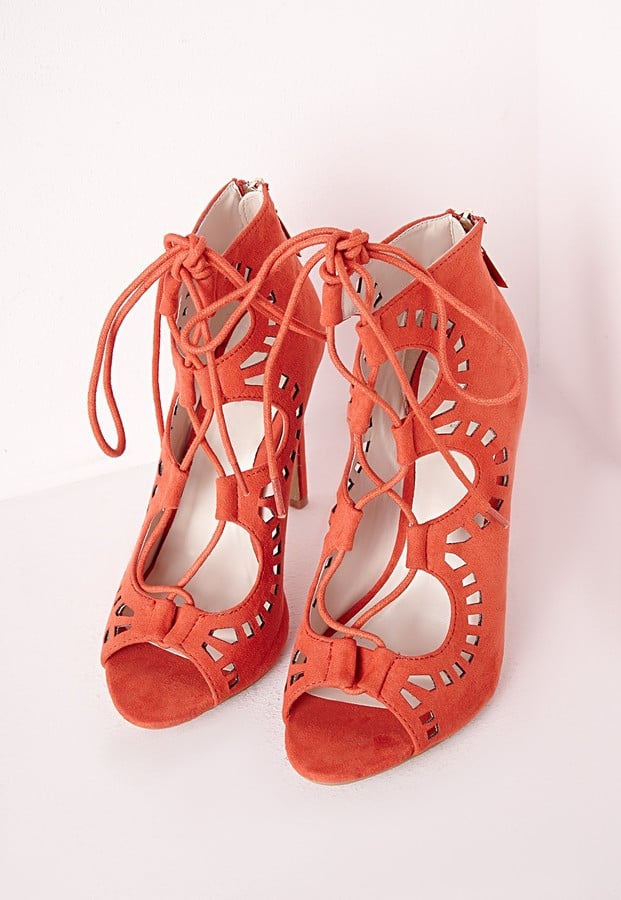 Missguided Laser Cut Heeled Sandals