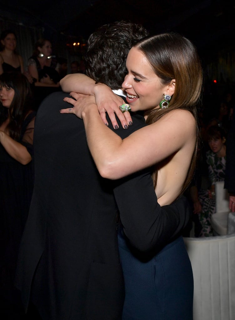 Kit Harington and Emilia Clarke Hug It Out at the Emmys