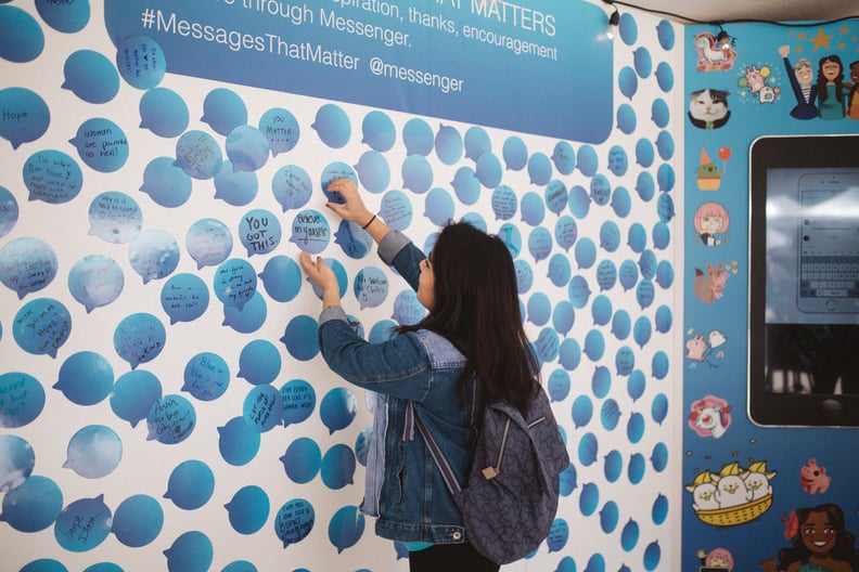 A woman added a message to the wall.