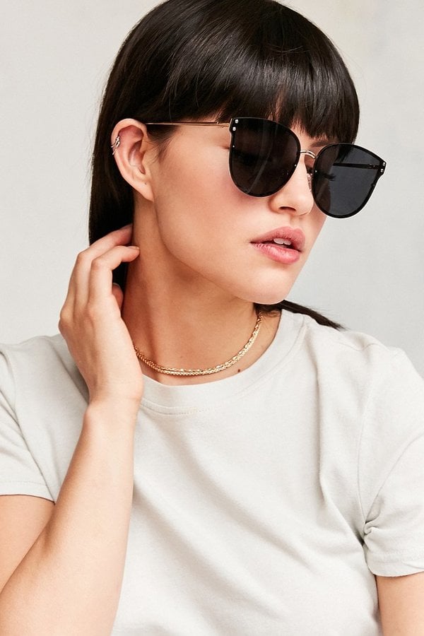 Urban Outfitters Rendezvous Rimless Cat-Eye Sunglasses