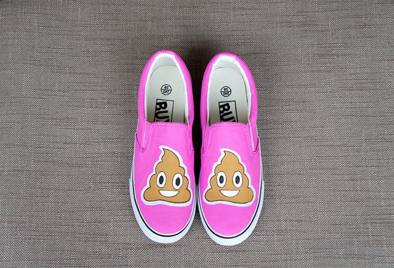Emoji poop shoes ($55)