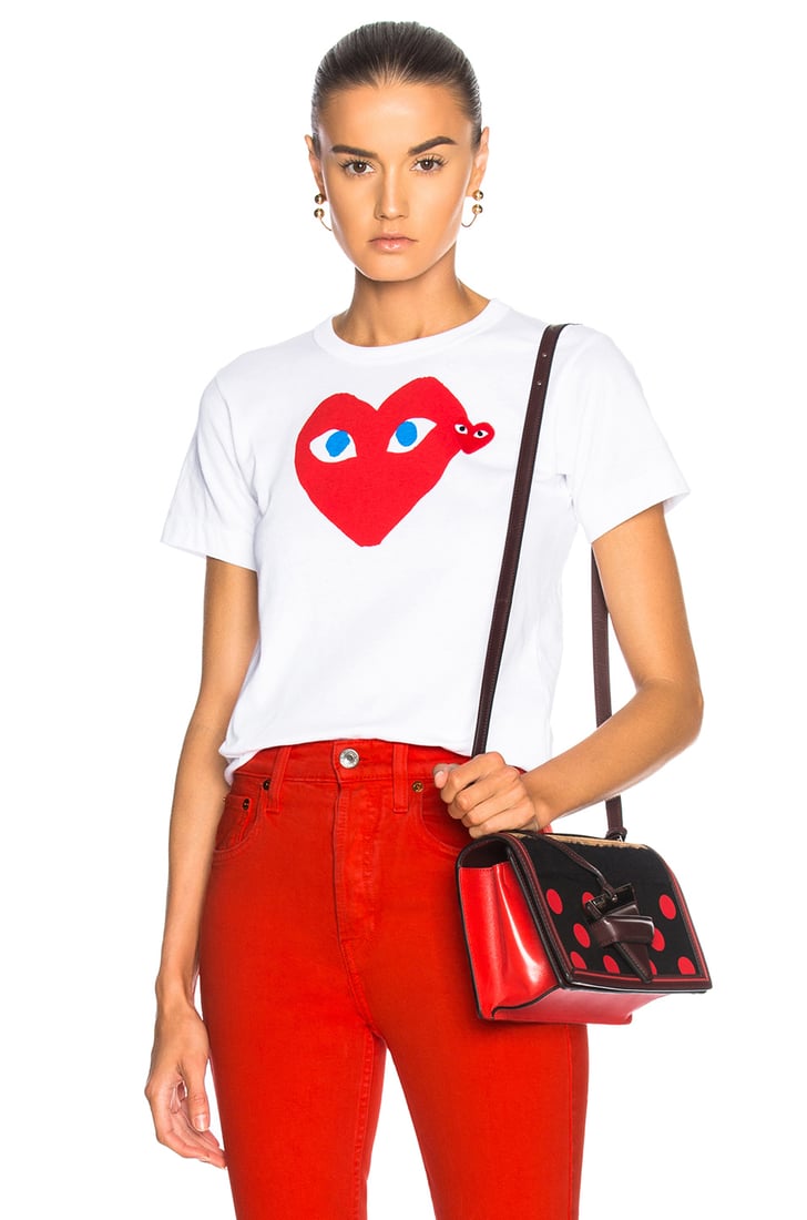 Comme des Garcons Cotton Red Heart Emblem Tee | Best Heart Gifts for ...