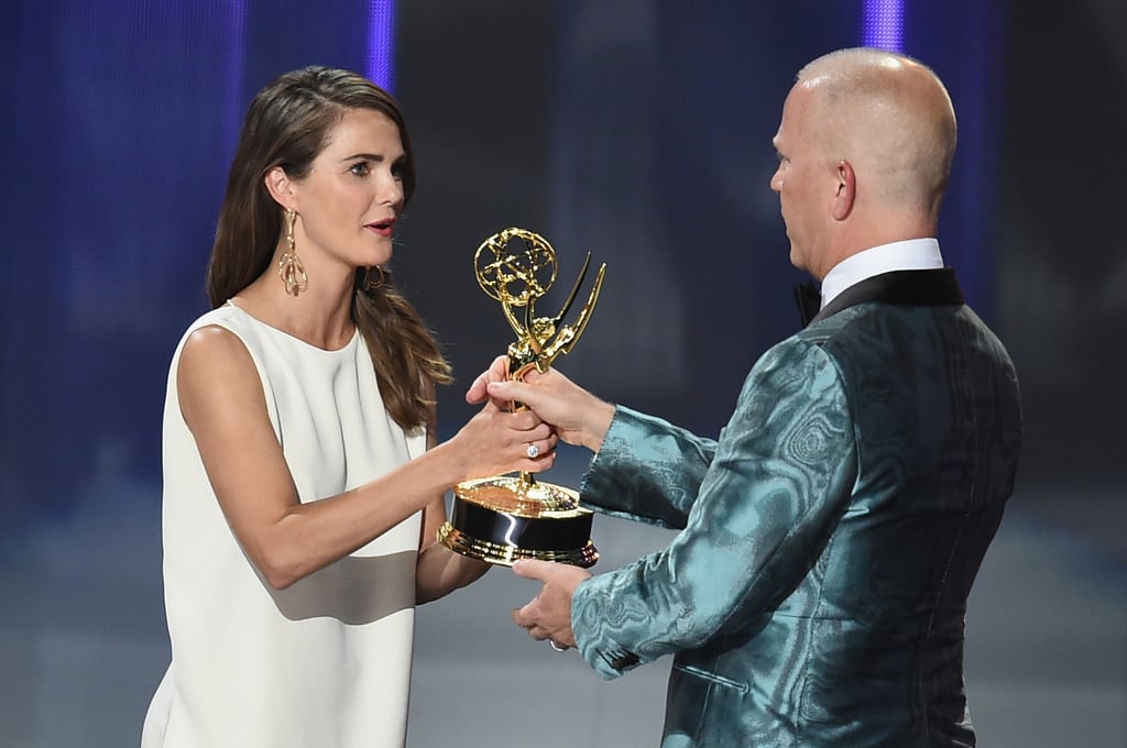 Keri Russell and Matthew Rhys at the 2016 Emmys