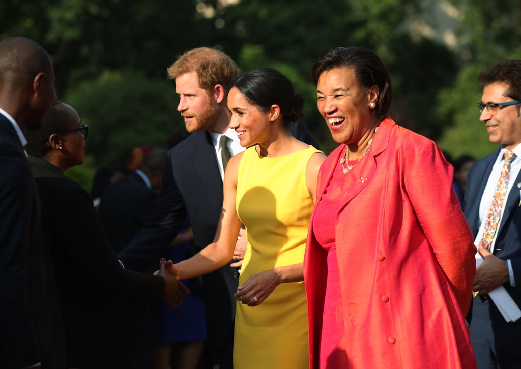 Meghan Markle Yellow Brandon Maxwell Dress