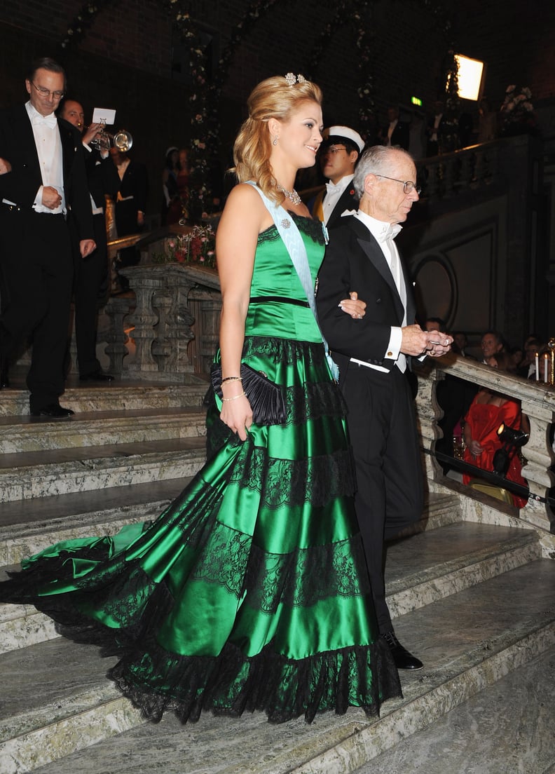 An Electric-Green Outfit With Lace Tiers