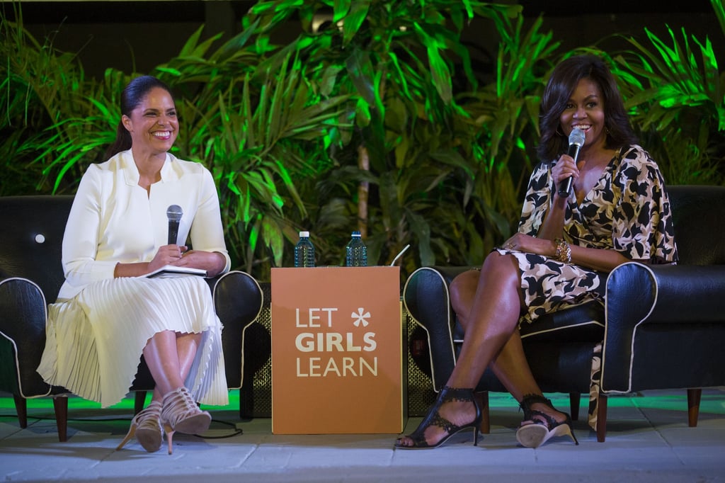 Michelle Obama spoke during an event about her Let Girls Learn organization.