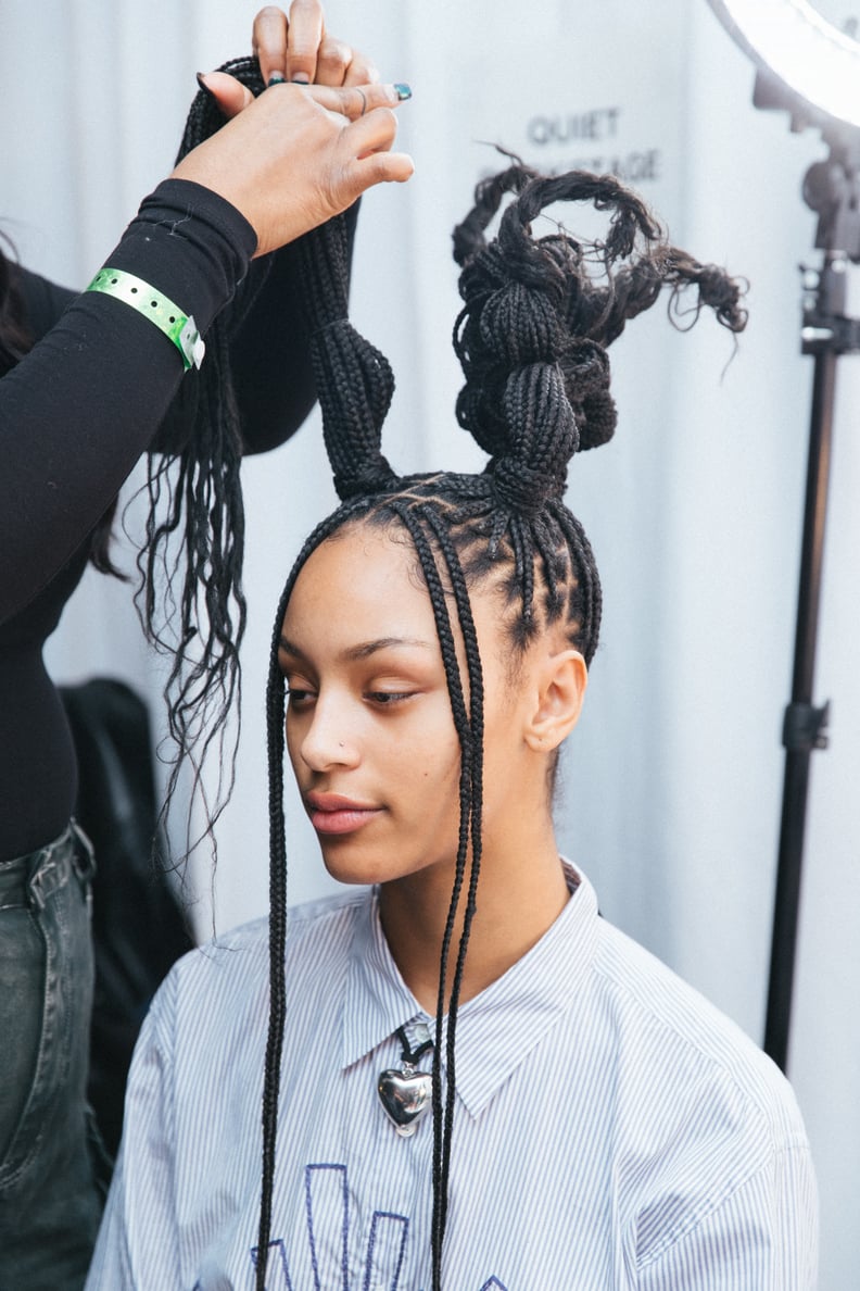 Double Twisted Bun at Tia Adeola's New York Fashion Week Show