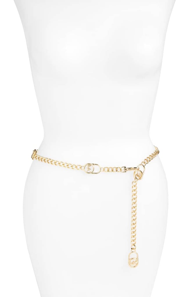 Michael Michael Kors Hamilton Logo Lock Chain Belt