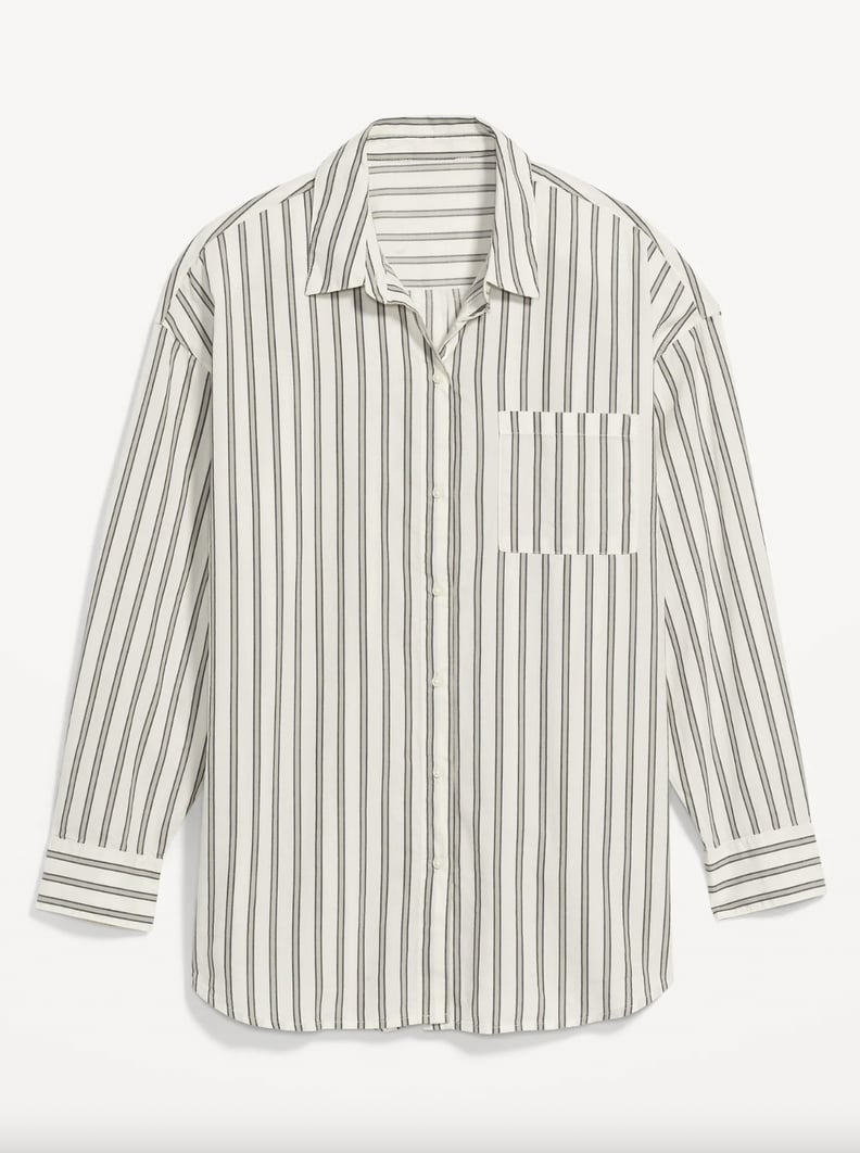 Old Navy Oversized Striped Boyfriend Shirt