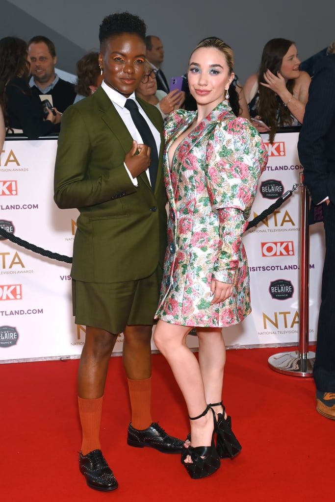 Nicola Adams and Ella Baig at the National Television Awards 2021