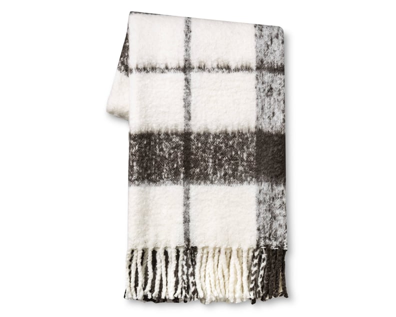 Threshold Faux Mohair Plaid Throw Blanket