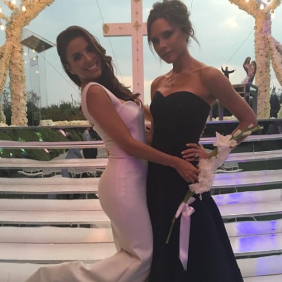 Victoria Beckham Black Dress at Eva Longoria's Wedding