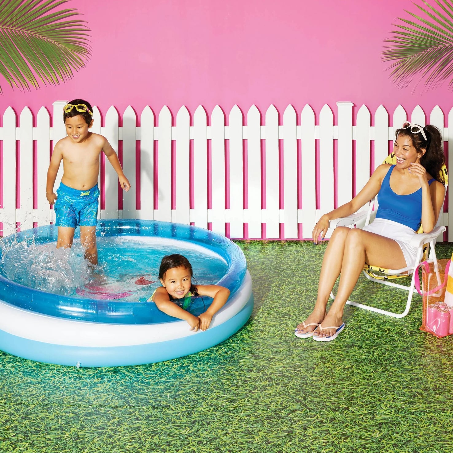 Inflatable Family Swimming Pool Summer Lounge Kids Child Water Play Fun Backyard 