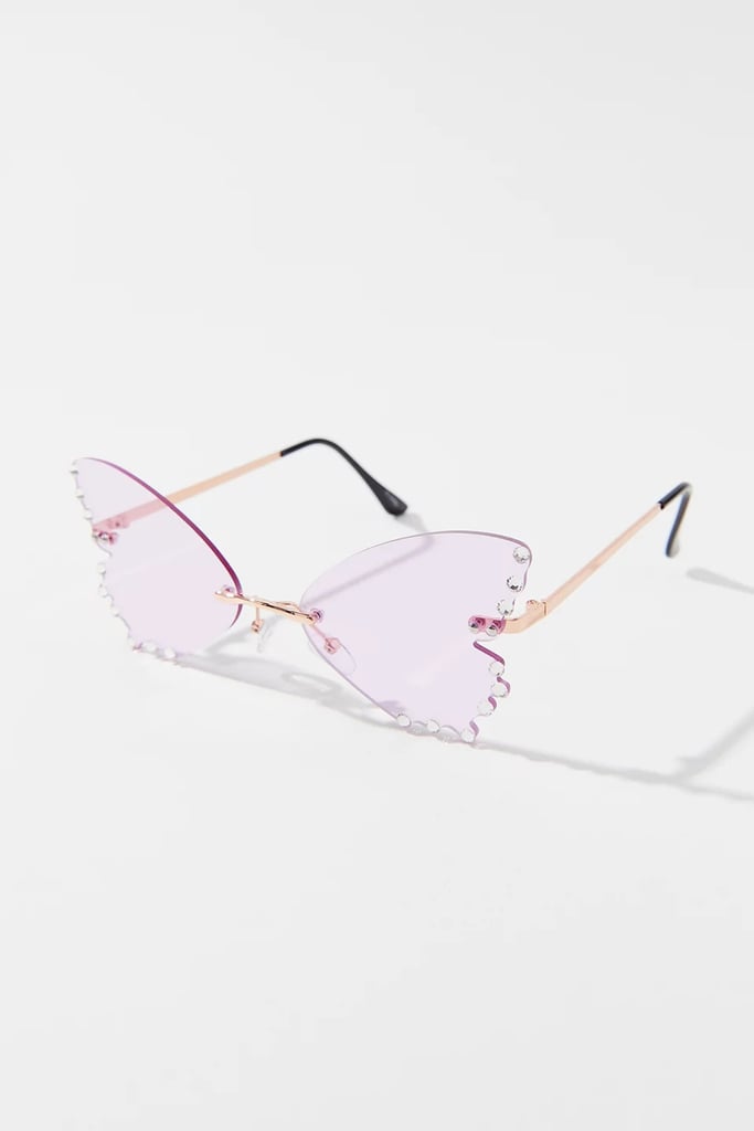 Butterfly-Shaped Y2K Sunglasses: Erin Jeweled Butterfly Sunglasses