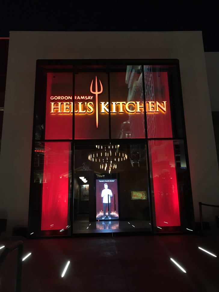 The entrance of Hell's Kitchen is iconic. Gordon Ramsay Hell's