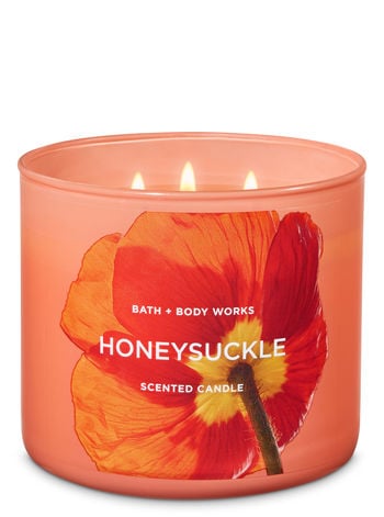 Bath Body Works Honeysuckle 3 Wick Candle Bath Body Works