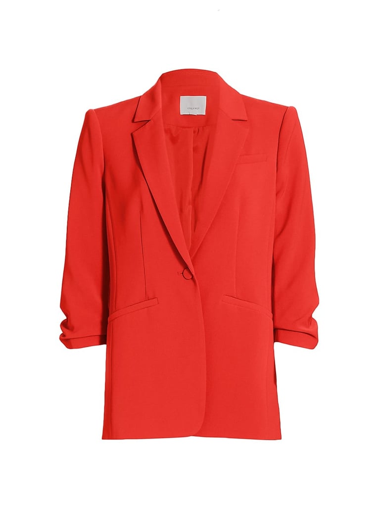 Khloe Crepe Ruched Blazer