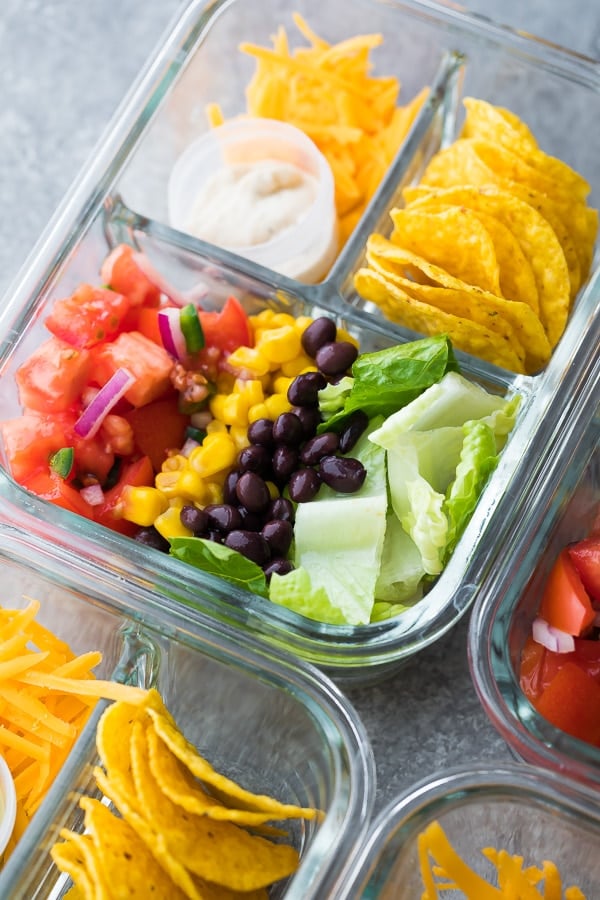 Meal Prep Taco Salad Lunch Bowls - Kristine's Kitchen