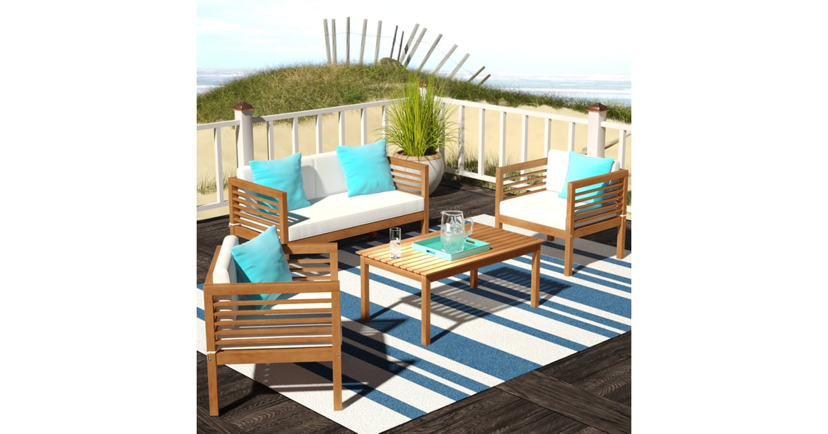 Daytona 4 Piece Sofa Seating Group With Cushions Best