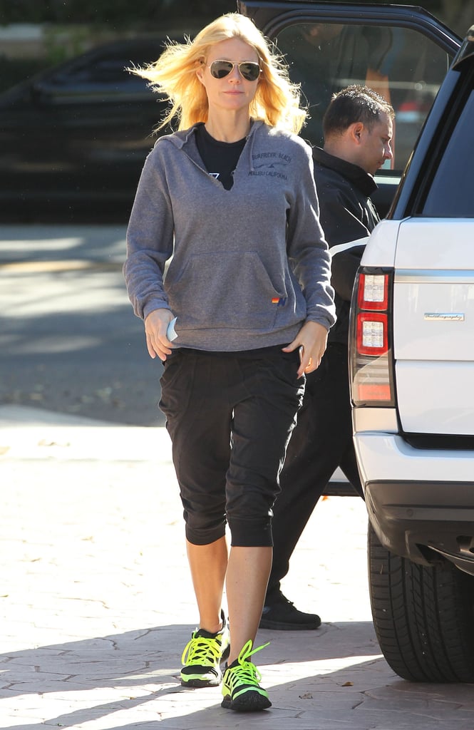 Gwyneth Paltrow looked ready for the gym in LA on Sunday.