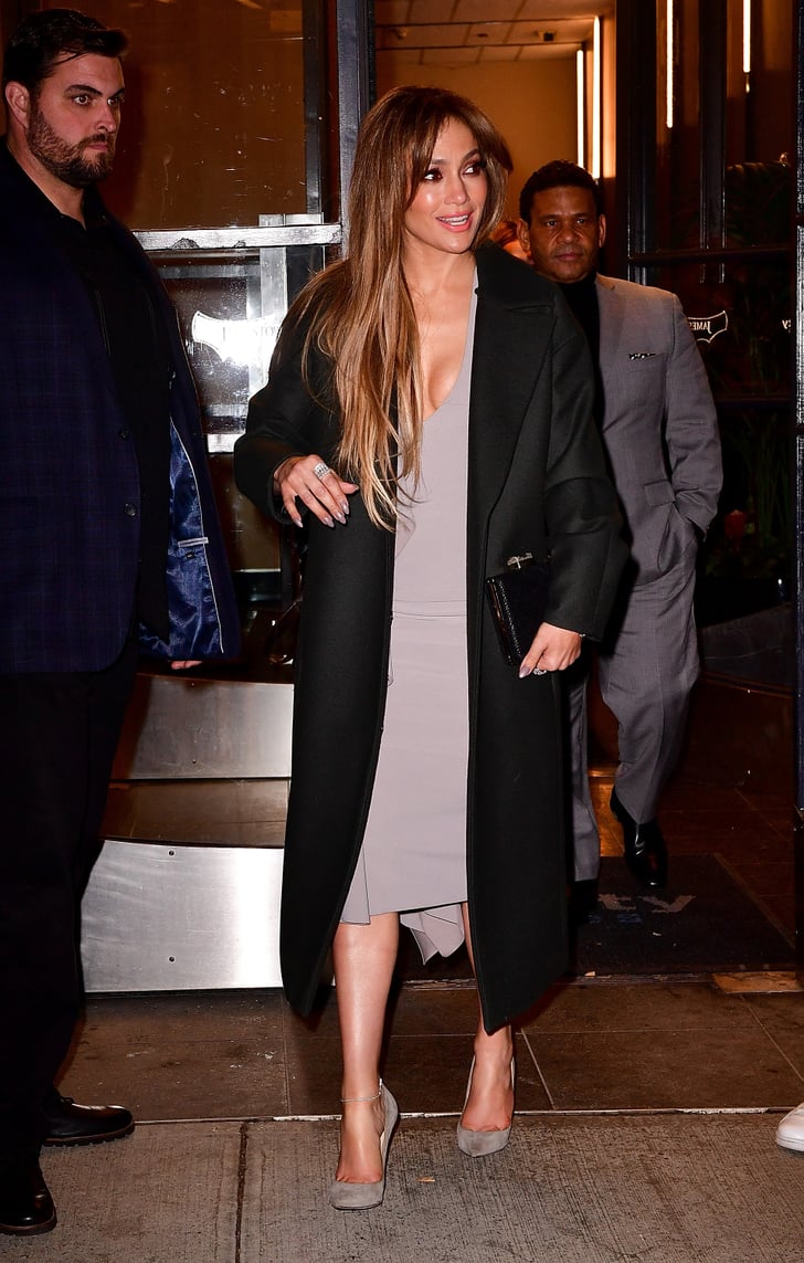 Wearing a Skintight Dress With a Plunging Neckline | Jennifer Lopez