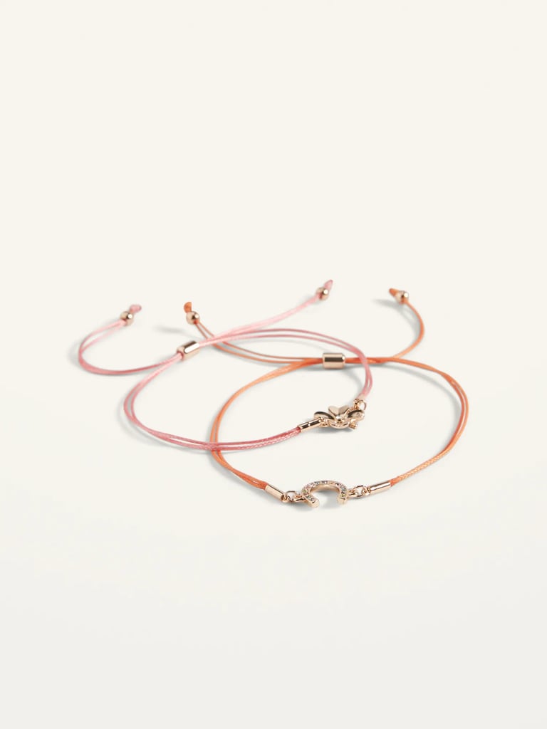 Textile-Cord Charm Bracelet 2-Pack
