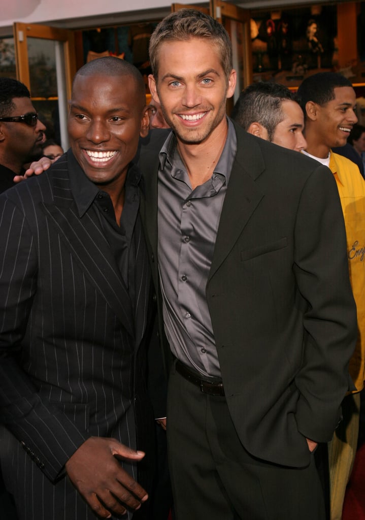 He posed with Tyrese Gibson at the LA premiere of 2 Fast 2 Furious in June 2003.