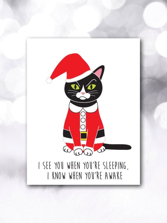 "I See You When You're Sleeping" Holiday Card