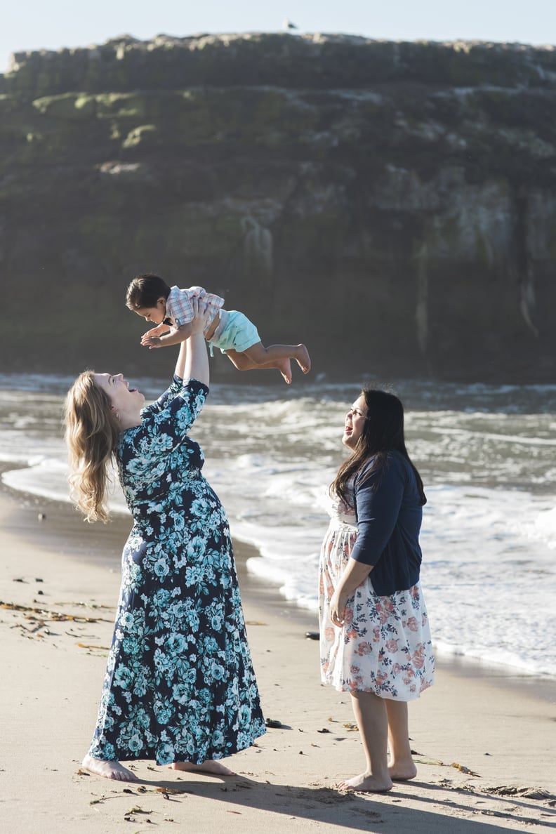 Same-Sex Couple's Beach Maternity Photos | POPSUGAR Family