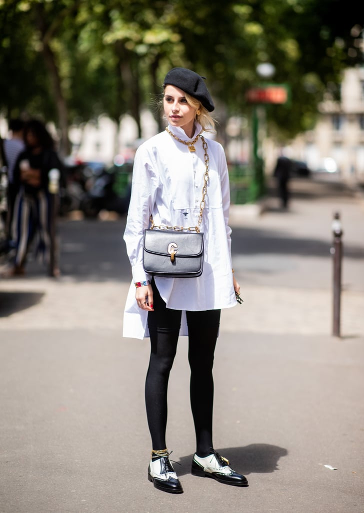 Add Two-Tone Brogues and an Oversize Shirt | How to Wear Leggings ...