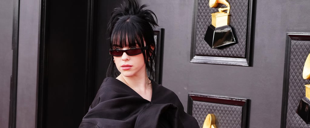 Billie Eilish's Black Rick Owens Trench Coat at the Grammys