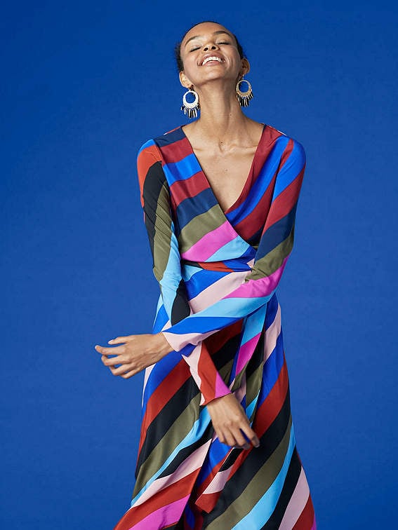 Diane von Furstenberg Midi Wrap Dress | Ready to Shop? These 14 Striped  Dresses Will Make You Spend Money Without Hesitation | POPSUGAR Fashion  Photo 8