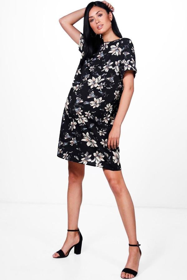 boohoo floral maternity dress