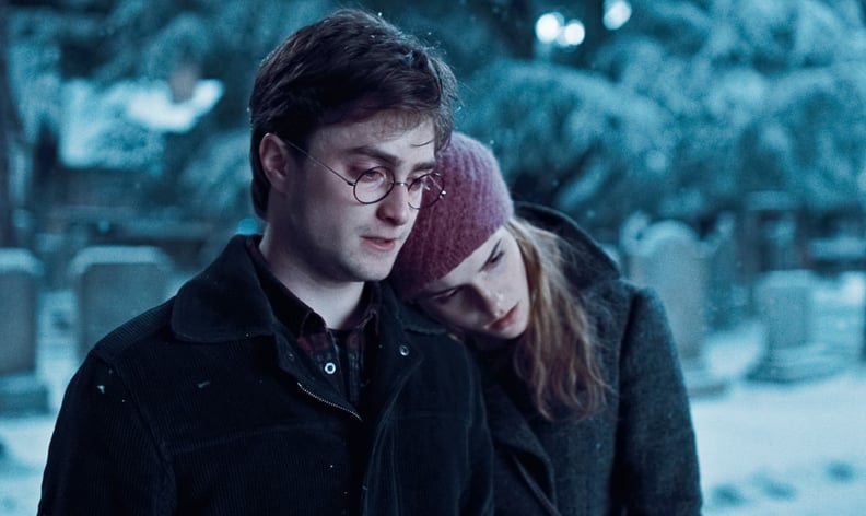 When Hermione put her head on Harry's shoulder in Godric's Hollow.
