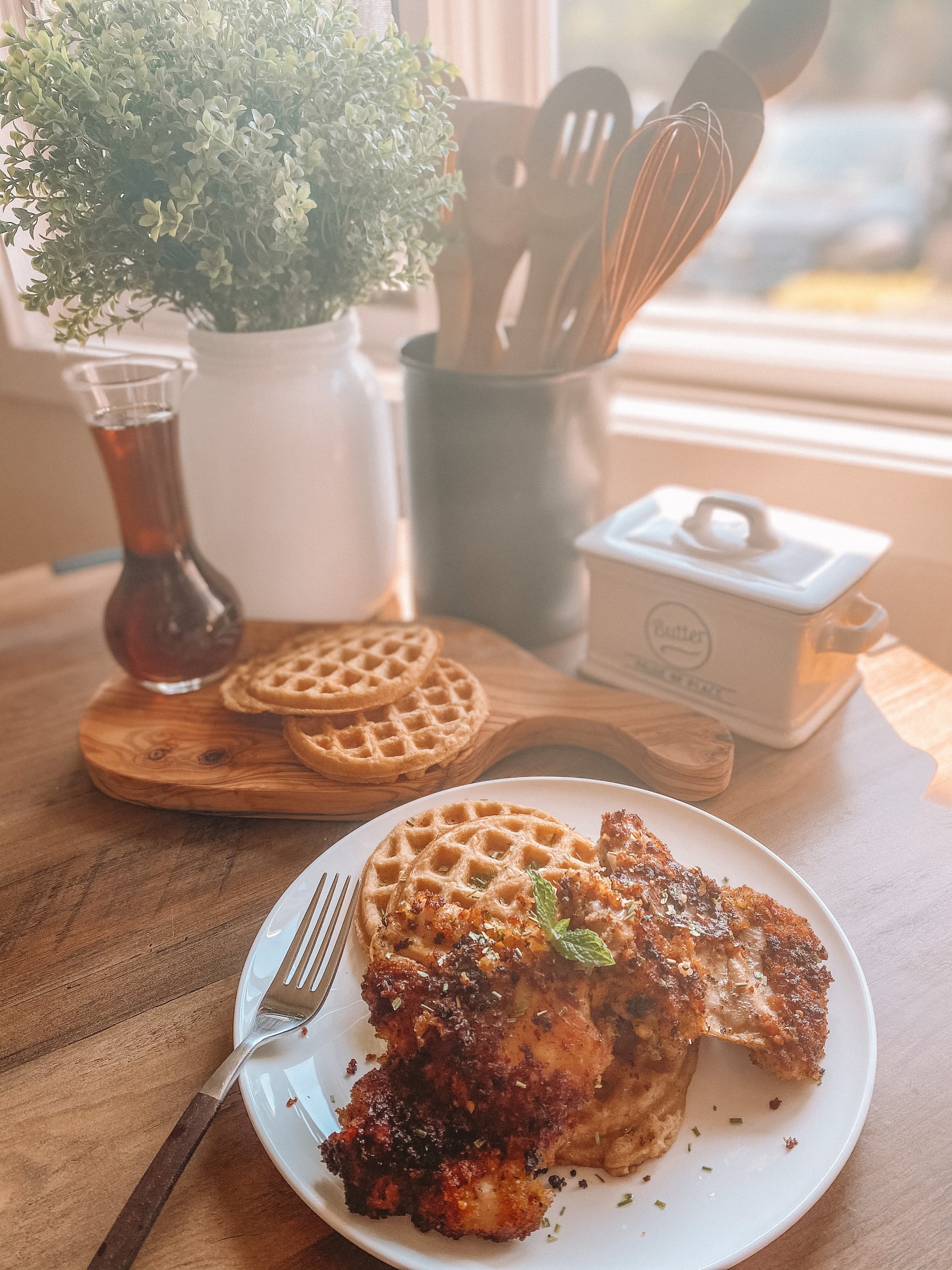 Baked Chicken And Protein Waffles Recipe Popsugar Food Uk